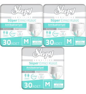 Sleepy Hasta Bezi Yetişkin Emici Külot M - Orta - Medium 90 Adet (3PK*30)