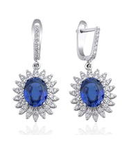 6.00 Karat Safir Pırlanta Küpe