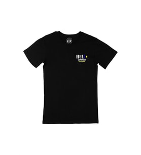 Hello Summer Yaz Cep Tasarım Baskılı Siyah Tişört