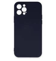 Pilelistore   iPhone 12 Pro Max Kılıf Nano içi Kadife Silikon - Lacivert