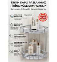2'Li Marin Şampuanlık Banyo Rafı