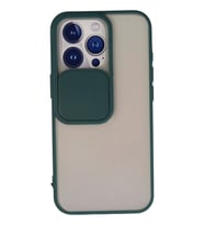 Newface Apple iPhone 13 Pro Kılıf Palm Buzlu Kamera Sürgülü Silikon - Yeşil