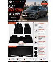 FİAT EGEA SEDAN 2015-2026 Araca Özel 3D Paspas + 3D Bagaj Havuzu
