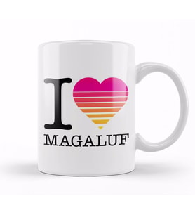 I Heart Magaluf Sunset Kupa Bardak Porselen