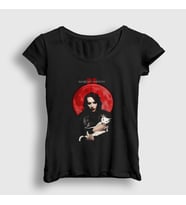 Presmono Kadın Siyah Blood Moon Marilyn Manson T-Shirt 38252tt