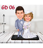 Kişiye Özel Ahşap Biblo - Gelin ve Damat Biblo 6 ( 3D Biblo )