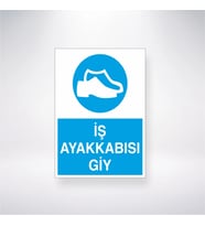 İş Ayakkabısı Giy 21x28 Arkası Yapışkanlı Levha