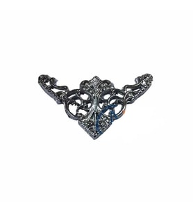 Dekoratif Köşe Süsü, Köşelik - Küçük, 19x34mm, Nikel, 100 Adet