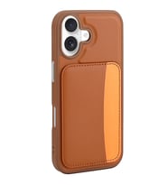 Apple iPhone 17 Uyumlu Kılıf Kartlıklı Zore X-Kart Silikon Kapak (Kahverengi)