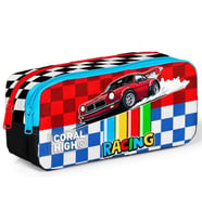 Coral High Erkek Çocuk Kırmızı Racing Araba Baskılı İki Bölmeli Kalem Çantası/Kalemlik 31057
