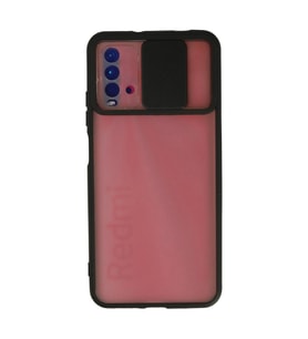 Xiaomi Redmi 9t Kılıf Palm Buzlu Kamera Sürgülü Silikon - Siyah