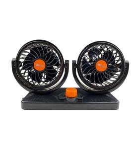 Araç İçi Fan Çift Başlıklı Oto Vantilatör 12 Volt Mandallı 5 inç
