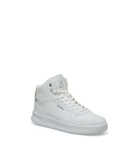 Kinetix ARBER PU HI 4FX Phlon Hafif Taban Bağcıklı Blekli Erkek High Sneaker BEYAZ