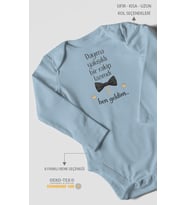 Dayıya Özel Uzun Kollu Bebek Body %100 Pamuk