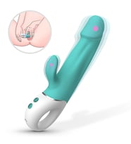 Wave Şarjlı Tutma Halkalı Güçlü Titreşimli G Nokta ve Klitoris Uyarıcı 2 in 1 Rabbit Vibratör