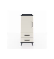 Hyperion Komodin 2 Raflı 2 Çekmeceli Tek Kapaklı 44x44x106 Antrasit-Aytaşı