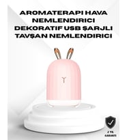 Northcity Tavşan Kulaklı Ultrasonik Hava Nemlendirici 200ml - Sessiz Aroma Difüzör ve LED Gece Işığı