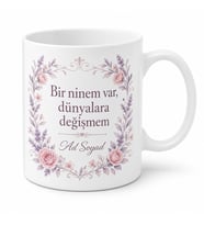 İsme Özel Gizli Çikolata Saklayan Nine Yazılı Kupa Bardak Hediye