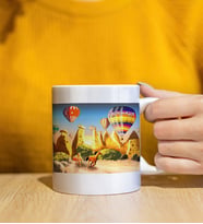 Kapadokya Tasarımlı Beyaz Kupa
