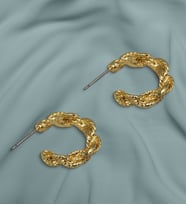 BK Gift Vintage Gold Kalın Sarmal Küpe