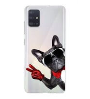 PrintiFy Samsung Galaxy A51 ile Uyumlu 1mm Slim Fit Köpek 2 050e Baskılı Şeffaf  Kılıf