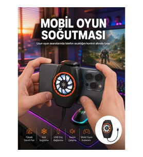 Mey İthalat® Telefon Soğutucu Cep Telefon Soğutma Fanı Radyatör