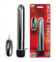 Hızlı Express Fantastik Titreşimli Metal Vibratör Mastürbatör 17 Cm  Ve Vajinal Dildo