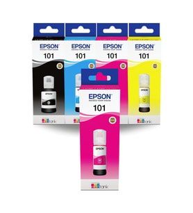 101 Ecotank L4160 Orjinal Mürekkep kartuş Takımı Bk127ml. Cym 70ml. + 1 Kırmızı Hediyeli A983