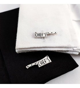 Kişiye Özel 925 Ayar Gümüş Chef's Kol Düğmesi