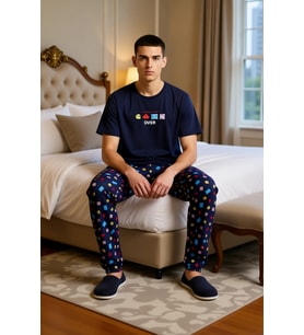 Cool Oyun Baskılı Erkek Pijama Seti Fonksiyonel Dayanıklı Kaliteli Konforlu Estetik Modern