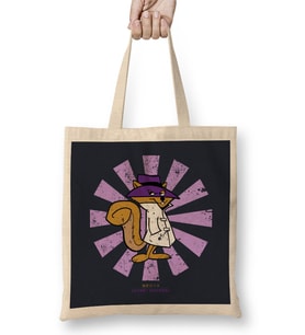 Secret Squirrel Retro Japanese Bez Çanta Uzun Saplı