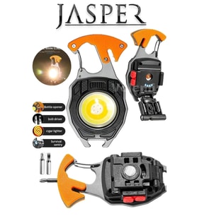 Jasper W5147 Pro 800 Lümen Kamp El Feneri Anahtarlık Usb Çakmaklı Cam Kırıcı