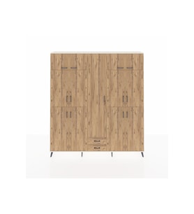 Arges Gardrop 10 Raflı 2 Çekmeceli 4 Askılı 220x30x243 Aytaşı-Çam
