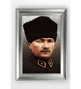 Gümüş Çerçeveli Atatürk Tablo cv1445