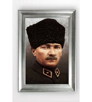 Gümüş Çerçeveli Atatürk Tablo cv1445