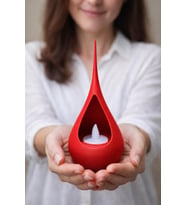 Modern masaüstü su damlası dekoru, LED ışıklı, 17 cm uzunlukta, şık tasarım (Krem)