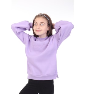 Toontoy Kız Çocuk Nakışlı Sweatshirt (Lila)
