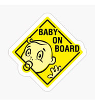 Arabada bebek var Baby On Board Sticker Etiket 19CM md1