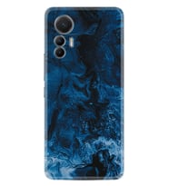 Xiaomi 12 Lite Kılıf Silikon Desen Özel Seri Blue Zigzag 1687