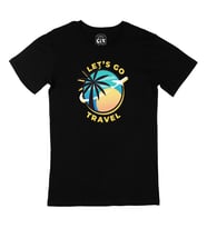 Let's Go Travel Siyah Tişört