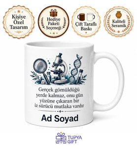 Adli Tıp Uzmanı Olay Yeri Araştırmacısı İsme Özel Kupa Bardak Hediye