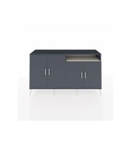Kronos Konsol 6 Raflı 4 Kapaklı 176x59x99 Antrasit-Antrasit/Aytaşı