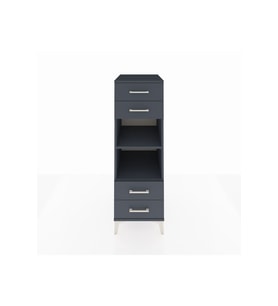 Kronos Dolap 2 Raflı 4 Çekmeceli 44x59x134 Antrasit-Antrasit