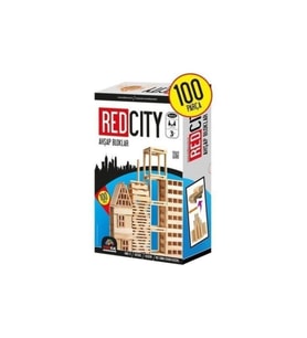 Redka Red City Ahşap Bloklar 100 Parça