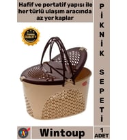 #Sepet Kaliteli Dayanıklı Ergonomik Şık Tasarım Plastik Pratik Portatif Küçük Oval Piknik Sepeti