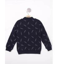Toontoy Erkek Çocuk Komple Baskılı İçi Pamuklu Sweatshirt (Lacivert)