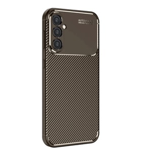 Samsung Galaxy A16 5G Kılıf Auto Focus Karbon Kapak - Kahverengi