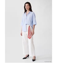 LCW Comfort Beyaz Beli Fularlı Geniş Paça Kadın Pantolon