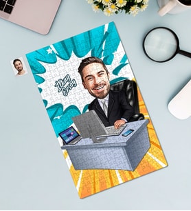 Kişiye Özel 240 Parça İşadamı Temalı Karikatürlü Puzzle