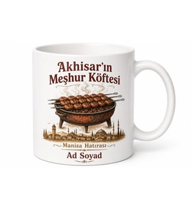 Akhisar Köftesi Manisa Hatırası Kupa Bardak Hediye Porselen Mug